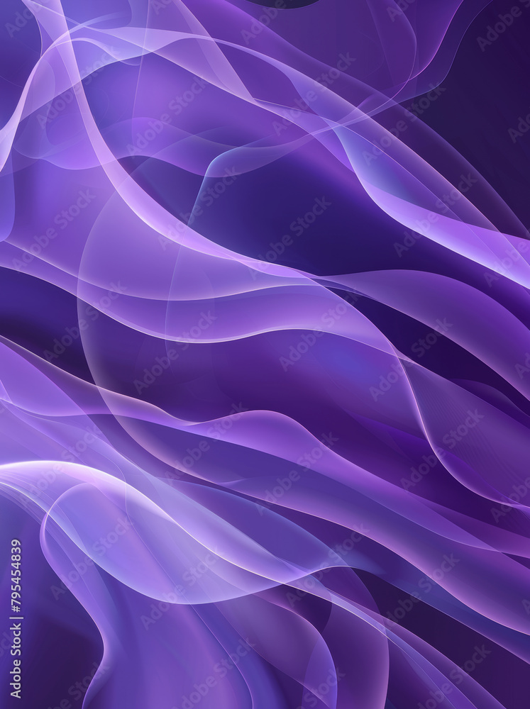 Fototapeta premium Abstract Purple Background Vector, Smooth Waves & Soft Highlights