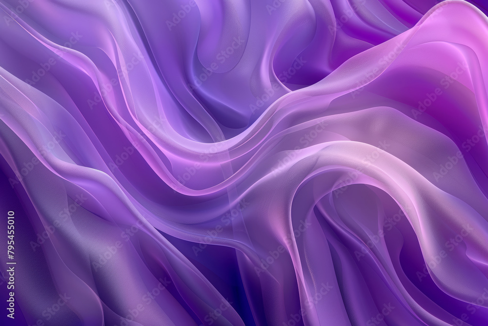 Obraz premium Vibrant Purple Waves, Abstract Background