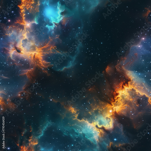 Astral Elegance Celestial Stars and Nebulae