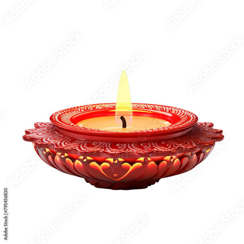 illustration of Diwali celebrated , Isolated on transparent PNG background, Generative ai