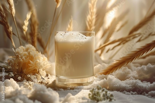 fresh glass of milk professional advertising food photography photo