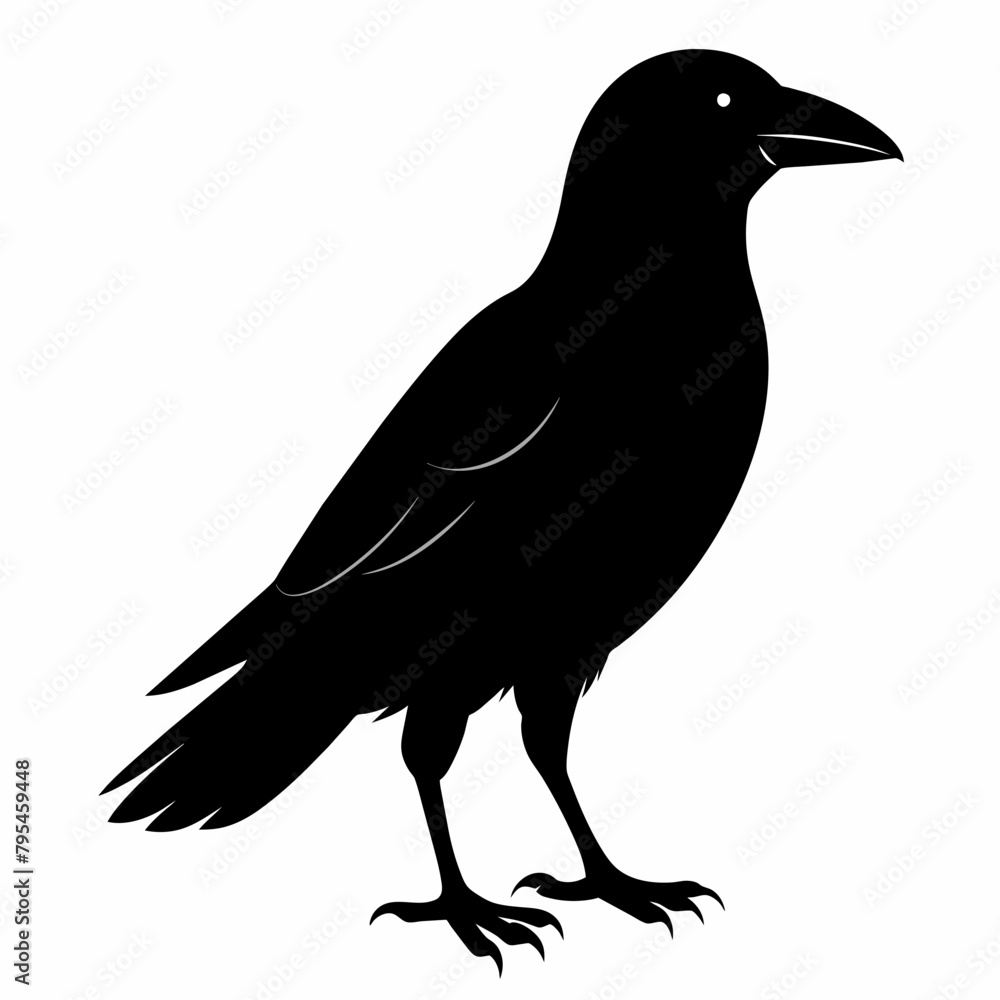 crow silhouette vector illustration crow silhouette vector illustration
