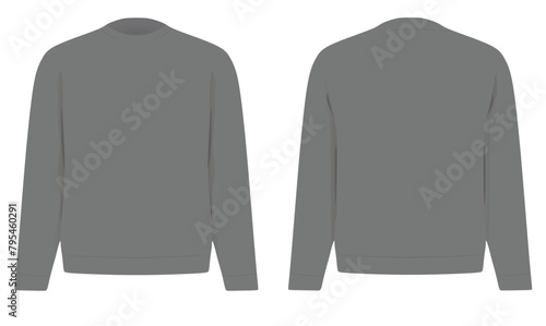 Grey sweatshirt blazer. vector illustration