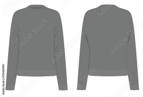 Grey  sweatshirt blazer. vector illustration photo