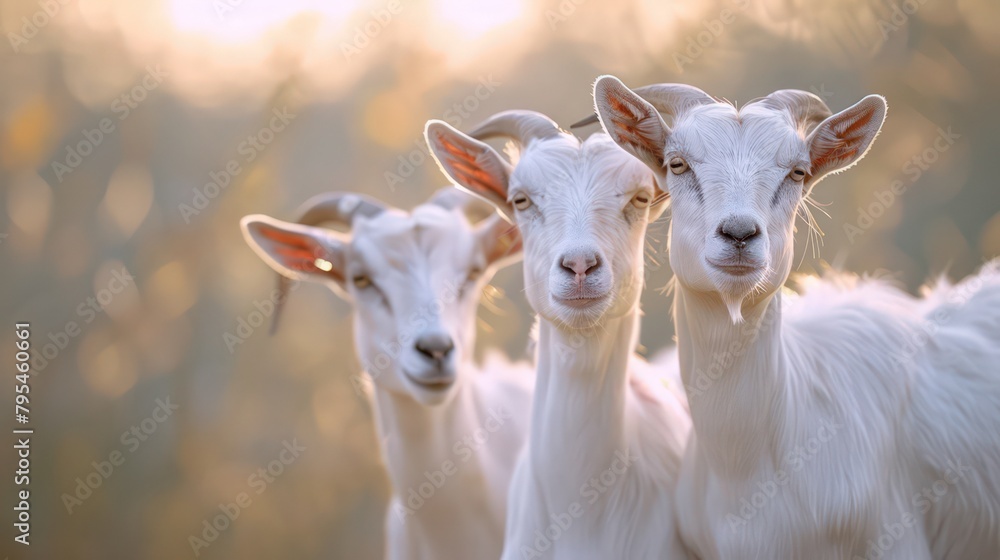 Goats are the sacrificial animal for Muslims' Eid al Adha, qurban theme.