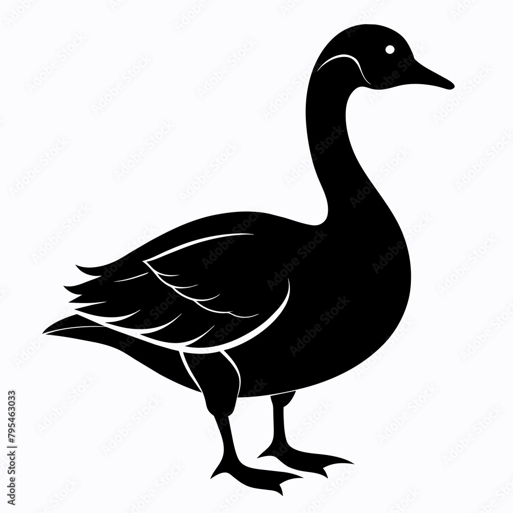 goose silhouette vector illustration goose silhouette vector illustration