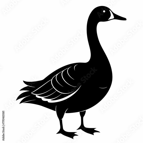 goose silhouette vector illustration