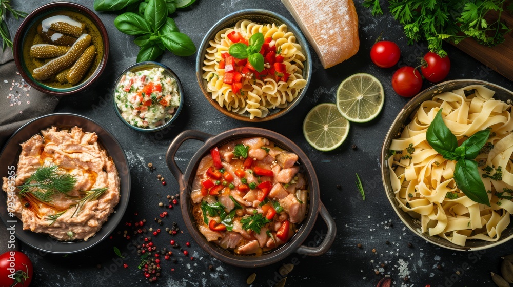 The photo shows an assortment of canned fusion fish made from high-quality ingredients. The photo shows an assortment of canned fusion fish made from high-quality ingredients.