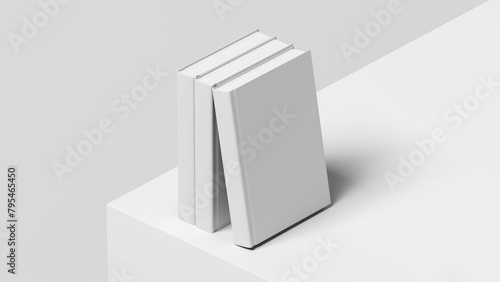 Book isolated on white background. Mockup. Blank. Product display. 3d illustration.