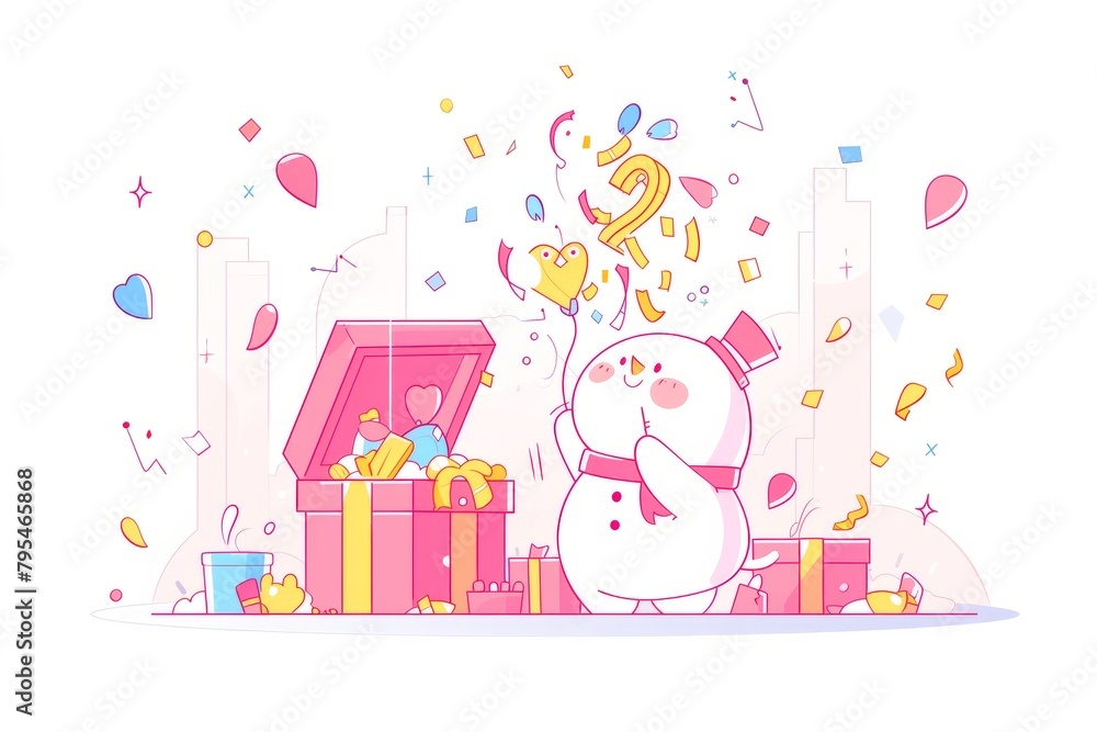 Beautiful Snowman at winter season Christmas Beautiful Snowman at winter season Christmas