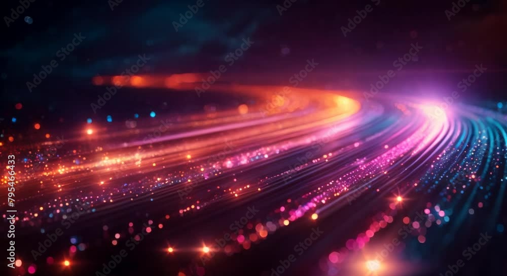 High-speed trading algorithms visualized as streams of light, abstract and dynamic High-speed trading algorithms visualized as streams of light, abstract and dynamic