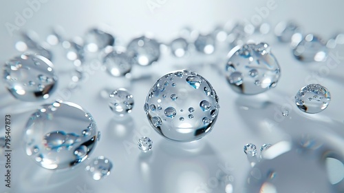 Wallpaper Mural A close up of many small water droplets on a surface Torontodigital.ca