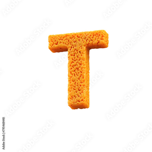 Sponge 3D Alphabet PNG Letters