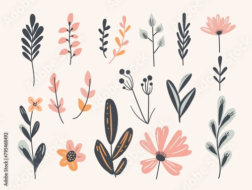 Pattern of flowers, girly