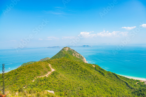 Mountain and sea scenery of Dayanding in Yangmeikeng, Dapeng Peninsula, Shenzhen, China photo