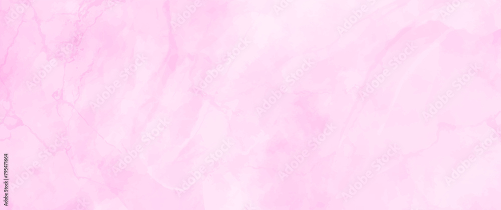 Pink vector watercolor art background with brushstrokes for cards, flyers, poster, cover design, invitation. Pink watercolor texture wallpaper. Hand drawn illustration for Valentines Day.