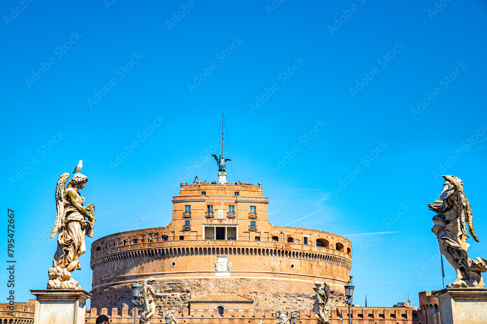 Fototapeta premium Rome italian city ancient and modern mouments and streets