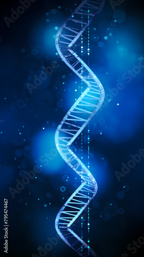 3D rendering of double helix DNA