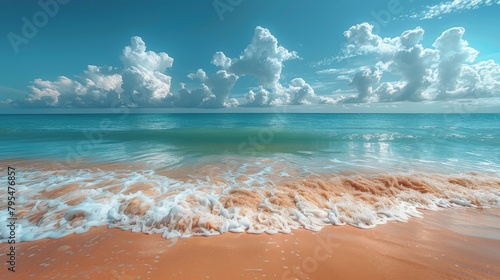 vivid beach background with copy space