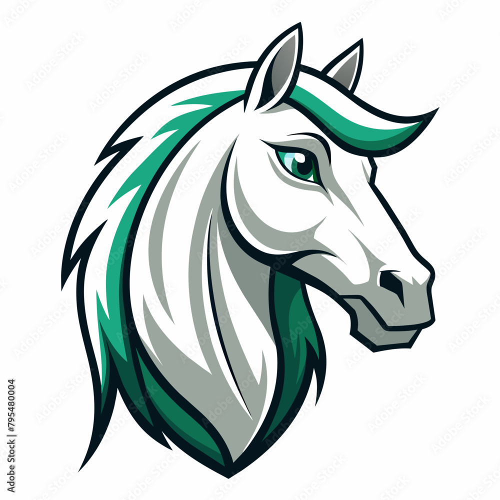 Fototapeta premium horse head logo vector illustration