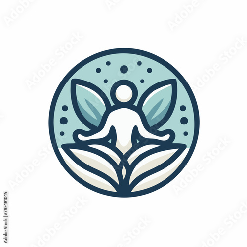 logo minimal mindfulness benessere salute yoga meditazione benessere psicologia  photo