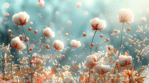 Flowers Scattered in Grass