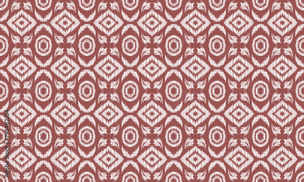 Hand draw Digital seamless pattern block print batik vector geometric ajrakh.great for textiles, banners, wallpapers, wrapping vector design.