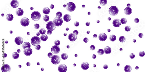 Zinc round capsules scattered randomly.