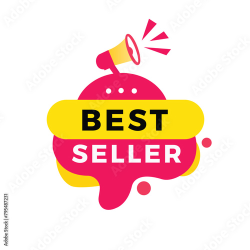 Best seller label icon modern style. Banner design for business, advertising, promotion, marketing. Vector sign design.
