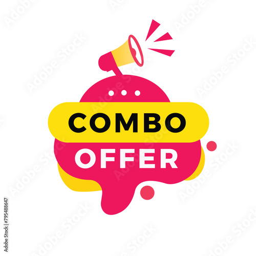 Combo offer label icon modern style. Banner design for business, advertising, promotion, marketing. Vector sign design.
