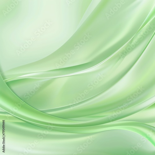 abstract green background with soft curves and waves, light color theme, high resolution photography, stock photo, in the style of high key realistic image