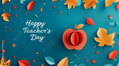 Teacher's Day card design photo