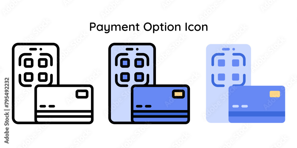 Payment Option Icon. Line, Line Color, Flat Style. Payment Option Icon. Line, Line Color, Flat Style.