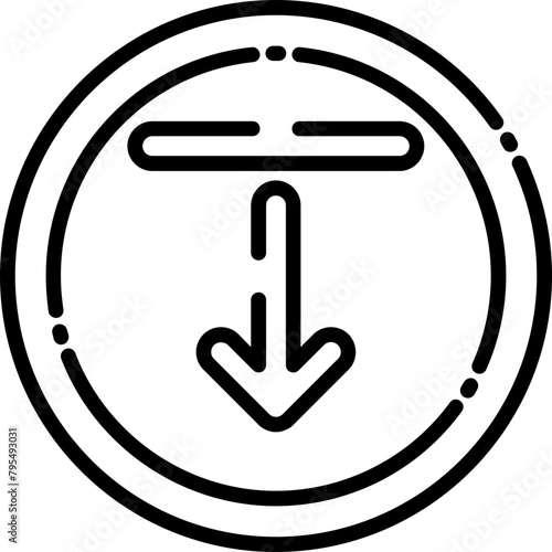 Arrow Bar Down Icon