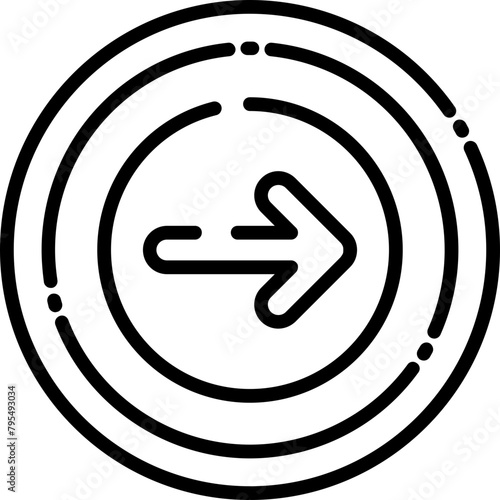 Right Arrow In Circle Icon