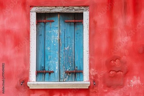 Window of a crimson house (Burano island, Venice)
 photo