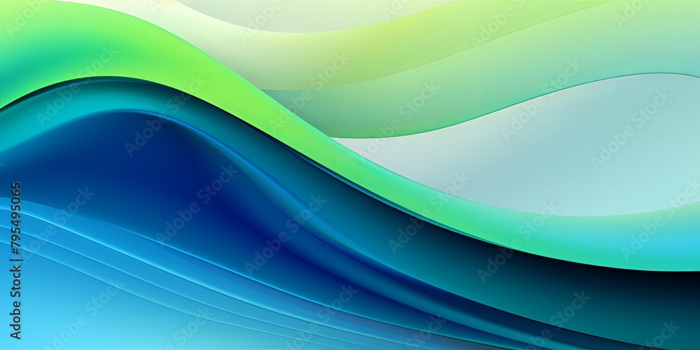 Abstract Wave Pattern in Blue and Green Tones with Smooth Gradient Design Abstract Wave Pattern in Blue and Green Tones with Smooth Gradient Design