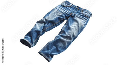 Classic Staple Pair of Jeans on transparent background