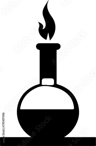 A silhouette of an old-fashioned oil lamp, evoking nostalgia and suitable for historical, cultural, or literary themes.