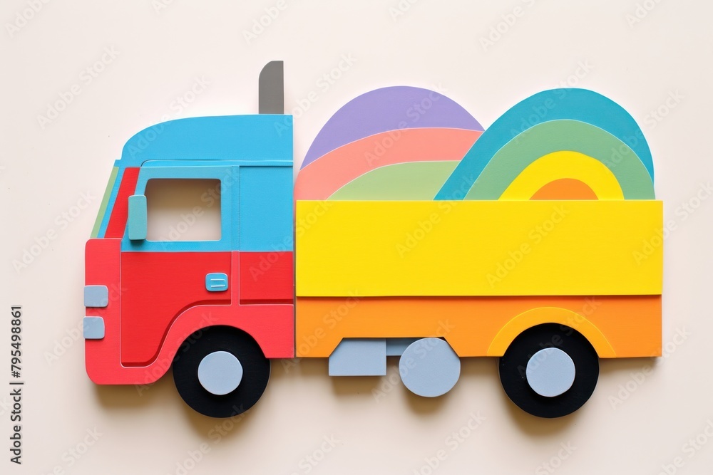 Naklejka premium Truck truck vehicle craft.