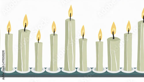 many prayer candles lit