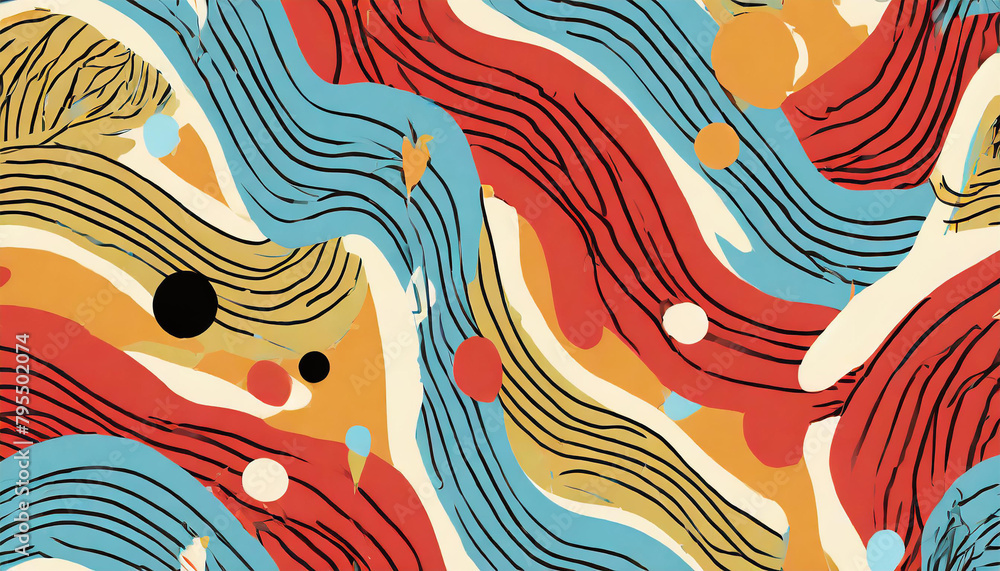 Pop and cute abstract seamless pattern Pop and cute abstract seamless pattern