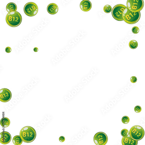 Vitamin B12 messy round pills.