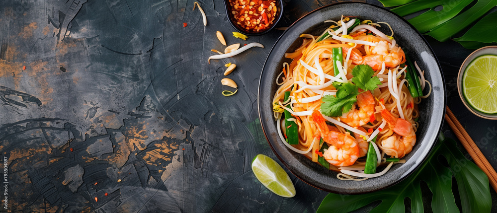 Spicy Pad Thai with Peanuts and Fresh Herbs
