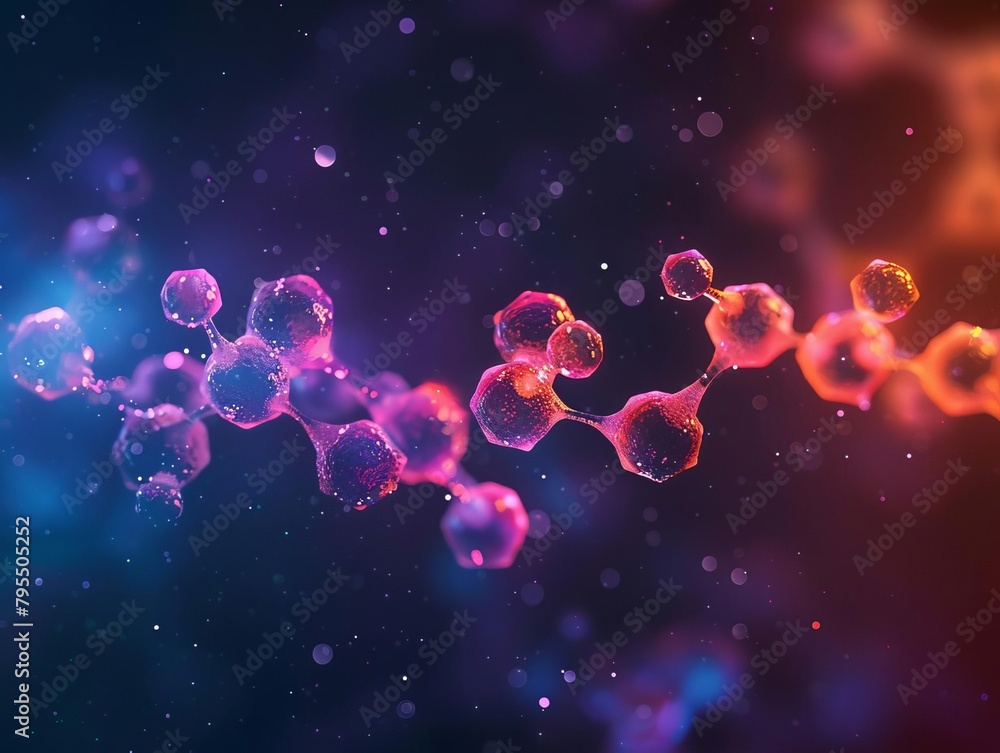 3D rendering of a protein structure 3D rendering of a protein structure