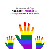 Vector illustration of International Day Against Homophobia, Biphobia and Transphobia social media feed template