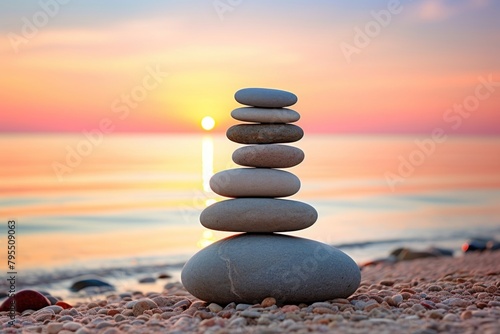 Spirituality healing gray stones Stacking spirituality outdoors pebble