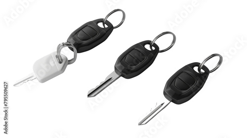 Set of Car Keys on transparent background