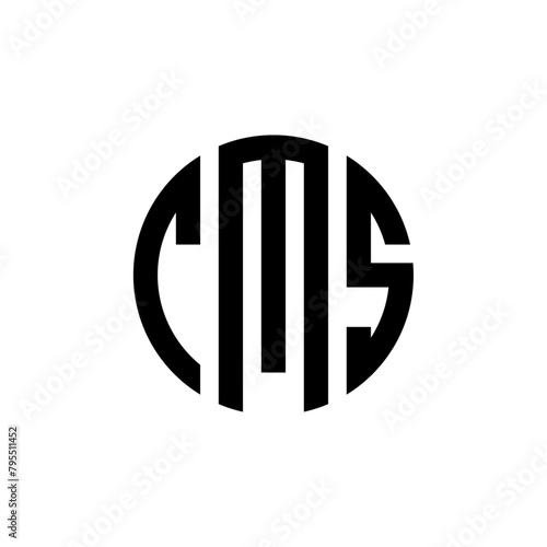 CMS letter logo design. CMS circle shape letter logo. CMS Creative three letter logo. CMS mordern circle logo.