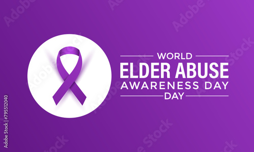 World Elder abuse awareness day is observed every year on June 15.  Its will be raised awareness of Elder abuse.  Banner poster, flyer and background design.